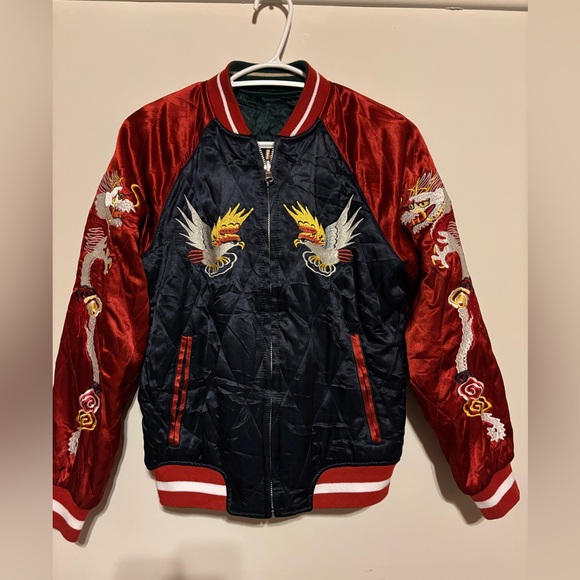 Topshop women’s satin reversible bomber jacket size 2 - Picture 3 of 6